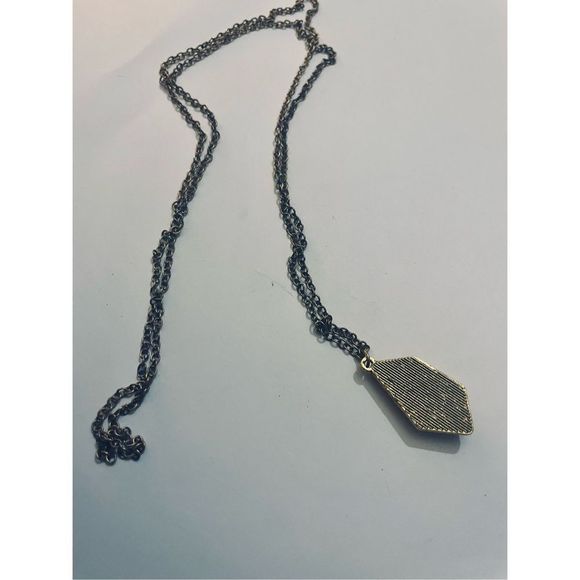 PRETTY BROWN AND GOLD BOHO STONE NECKLACE - Picture 4 of 5